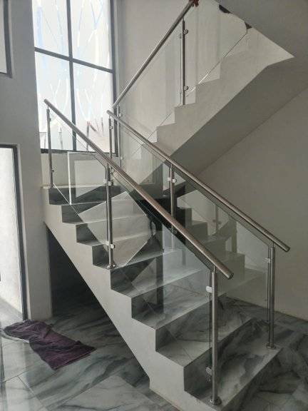 Stainless Steel with Glass on Staircases